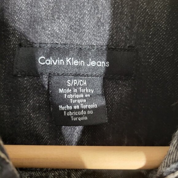 Calvin Klein Jeans Jean‎ Jacket-Dark Denim-Women's SM - Picture 2 of 7